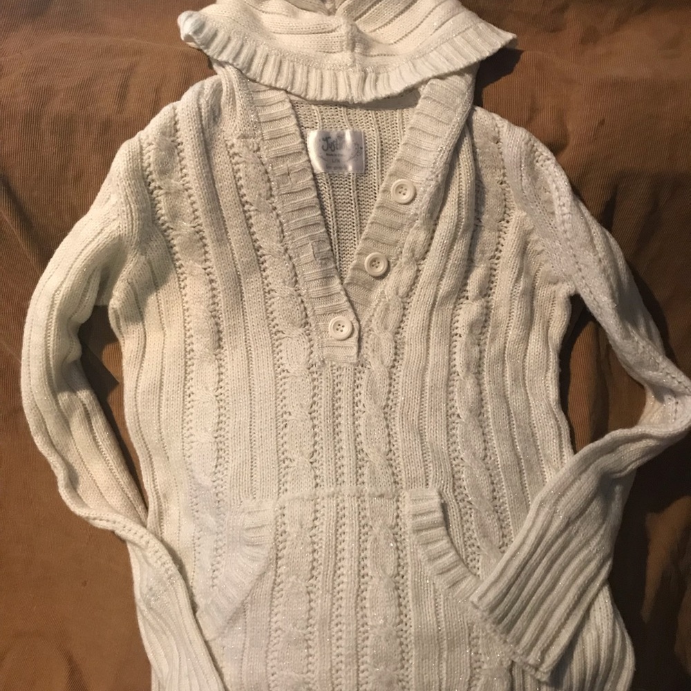 Justice sweater with glitter thread